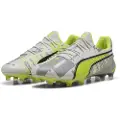 Puma KING ULTIMATE FOREVER FG/AG Football Boots Unisex, Shoes, Feather Gray/Electric Lime/White, 42