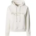 Pepe Jeans for woman. PL581483 Maddy hooded sweatshirt white (XS), Casual, Cotton