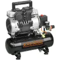 Black & Decker Juodas&DECKER Kompresorius OLJEFRI. 6L /1KM/ 8BAR /0,75KW / VELDIG STILLE