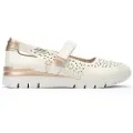 Pikolinos for woman. W4R-6989C1 Cantabria white leather ballerina flats (36), Velcro, Casual, Classic