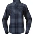 Bergans Nordmarka Flanellskjorte Dame Granite Blue/Navy Blue Check M