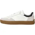 Pepe Jeans for man. PMS00046 Camden Collar leather shoes white (42), Flat, Laces, Casual