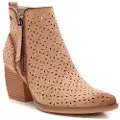 Refresh for woman. 17251902-BEIGE Leather ankle boots 172519 beige (41), 5 to 8 cm, Zip, Casual