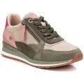 Refresh for woman. 17263006-KAKI Leather trainers 172630 green (39), Flat, Laces, Zip, Casual