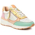 Carmela for woman. 16228105-AQUA Leather trainers 162281 multicoloured (37), Flat, Laces, Zip, Casual, Multicolor