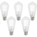 Luumr Sett med 5 Smarte E27 dimbare LED-pærer ST64 klar 7W 806lm 2700-6500K
