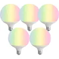 Luumr Sett med 5 smarte E27 LED-pærer G120 Matt RGBW 9W 806 lm 2700-6500K
