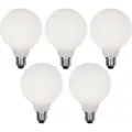LUEDD Sett med 5 E27 dimbare LED-pærer G95 Matt 4W 430lm 2200-4000K