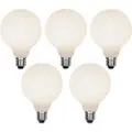 LUEDD Sett med 5 E27 3-trinns dimbare LED-pærer G95 Matt 5W 550lm 3000K