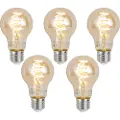 Luumr Sett med 5 Smart E27 Dimbar LED-pære A60 Amber 4,9W 320lm 2500K