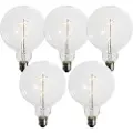 LUEDD Sett med 5 E27 dimbare LED-pærer spiralfilament G125 4W 270 lm 2200K
