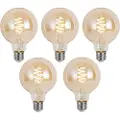 Luumr Sett med 5 Smart E27 Dimbar LED-pære G95 Amber 4,9W 320lm 2500K