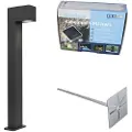 QAZQA Industriell utendørs gulvlampe mørk grå 65 cm IP44 - Baleno