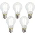 Luumr Sett med 5 Smarte E27 Dimbar LED Pærer A60 Klar 7W 806 lm 2700-6500K