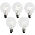 LUEDD Sett med 5 E27 3-trinns dimbar LED-pære G95 4W 450lm 3000K