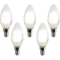 Luumr Sett med 5 smarte E14 LED-pærer C35 matt 4,2W 470 lm 2700-6500K