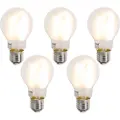 Luumr Sett med 5 Smart E27 Dimbare LED-pærer A60 Matt 7W 806lm 2700-6500K