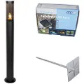 QAZQA Moderne svart utendørs stolpelys 80 cm IP44 - Rox
