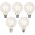 Luumr Sett med 5 Smarte E27 dimbare LED-pærer G95 klar 7W 806lm 2700-6500K