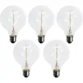 LUEDD Sett med 5 E27 Dimbar LED Spiral Filament G95 4W 270lm 2700K