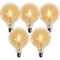 LUEDD Sett med 5 dimbare E27 LED-pærer gull G125 4,9W 450 lm 2200K