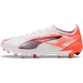 Puma ULTRA 5 ULTIMATE AG Football Boots Unisex, Shoes, White/Black/Glowing Red, 48