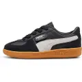 Puma Palermo Leather Sneakers Kids, Shoes, Black/Feather Gray/Gum, 31