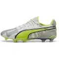 Puma KING ULTIMATE FOREVER FG/AG Football Boots Unisex, Shoes, Feather Gray/Electric Lime/White, 36