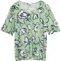 Tom Tailor Crincle Alloverprinted Kort Ermet Bluse
