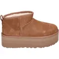 Ugg for woman. 1135092 Leather ankle boots W Classic Ultra Mini Platform brown (37), 3 to 5 cm, None, Casual