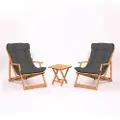 Kalune Design Hanah HomeHagesett med bord og stoler (3 deler) - LarinGråLoungemøblerFra Homeroom