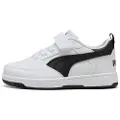 Puma Rebound V6 Lo Kids'Sneakers, Shoes, White/Black/Black, 29