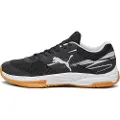Puma Varion II Handball Shoes, Shoes, Black/Cool Light Gray/Yellow Blaze, 38.5
