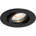 QAZQA Nedfelt spotlampe sort justerbar 6,5 cm inkl. LED IP54 ultraslank - Pupil