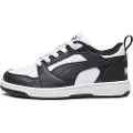 Puma Rebound V6 Lo Kids'Sneakers, Shoes, White/Black, 34.5