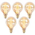 LUEDD Sett med 5 LED-pærer G95 E27 5W 1800K rav 3-trinns dimbar