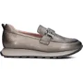 Hispanitas for woman. HI243621 Bolment lead leather loafers (36), Silver, 3 to 5 cm, None, Casual