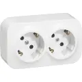Legrand German std socket 2x2p+e forix - with shutters - ip 2x - 16