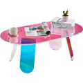 Vevor akryl salongbord, iriserende akryl sidebord, 13,8 tommer høyt fargerikt akryl sidebord, for kaffe, drikke, mat, snacks brukt i stue, gårdsplass, terrasse