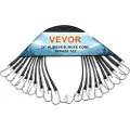 Vevor 10-delers flat strikksnor, 20 mm kraftige strikkstropper med stål-S-kroker, 24" elastisk strikktau for last, presenninger, lastebiler og telt, svart