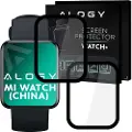 Alogy Full Glue 2x fleksibelt 3D-glass for Xiaomi Mi Watch (Kina-versjon) Svart universal