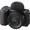Sony a ZV-E10 II - Digitalkamera - speilløst - 26.0 MP - 4K / 60 fps - 3.1optisk x-zoom E PZ 16-50mm OSS ll-objektiv - Wi-Fi, Bluetooth - svart