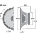Monacor SP-300P 12 tommer 31 cm Basenheder 100 W 8 Ω