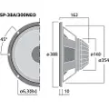 Monacor SP-38/300NEO PA-TIEFTÖNER 300 W 8 Ω