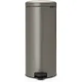 Brabantia Pedalbøtte, Brabantia newIcon, platina, rustfritt stål, 30 l, med innerbøtte av plast og myktlukkende lokk