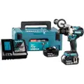 Makita DDF486RTJ - Skrutrekker - trådløs - 2 hastigheter - nøkkelfri borhylse 13 mm - 130 N·m - 2 batterier - 18 V