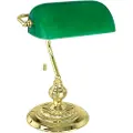 Eglo Banker - Skrivebordslampe - 1 sokkel - E27 - grønn, messing