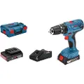 Bosch Light Series GSB 18V-21 Professional - Hammerbor/driver - trådløs - 2 hastigheter - nøkkelfri borhylse 13 mm - 55 N·m - 2 batterier - 18 V