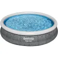 Bestway Fast Set Rattan Ø 366x76 Cm Rund Oppblåsbar Basseng