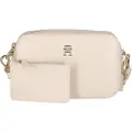 Tommy Hilfiger for woman. AW0AW17221 Distinct beige shoulder bag (OSFA), Casual, Polyurethane